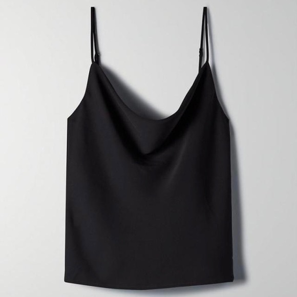 NWOT BABATON Cowlneck Camisole Black Tank - Picture 2 of 13